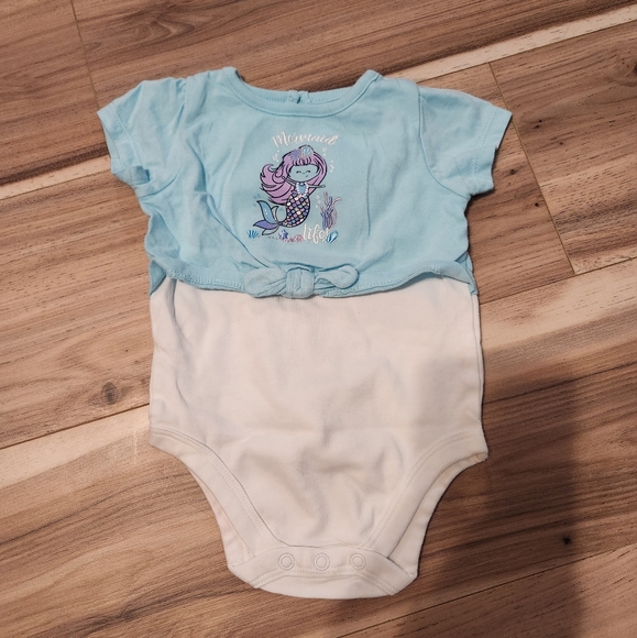 Garanimals Other - 🌟$1 Bundled /Mermaid Magic in Blue! 🧜 Garanimals 6-9M Blue & White Bodysuit wi